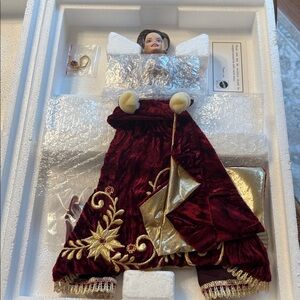 HOLIDAY BALL Porcelain Barbie Doll #18326 Swarovski 1997 NIB